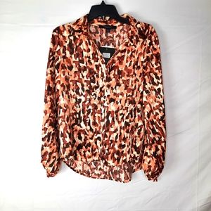 Andrew Marc Brown Camo Top